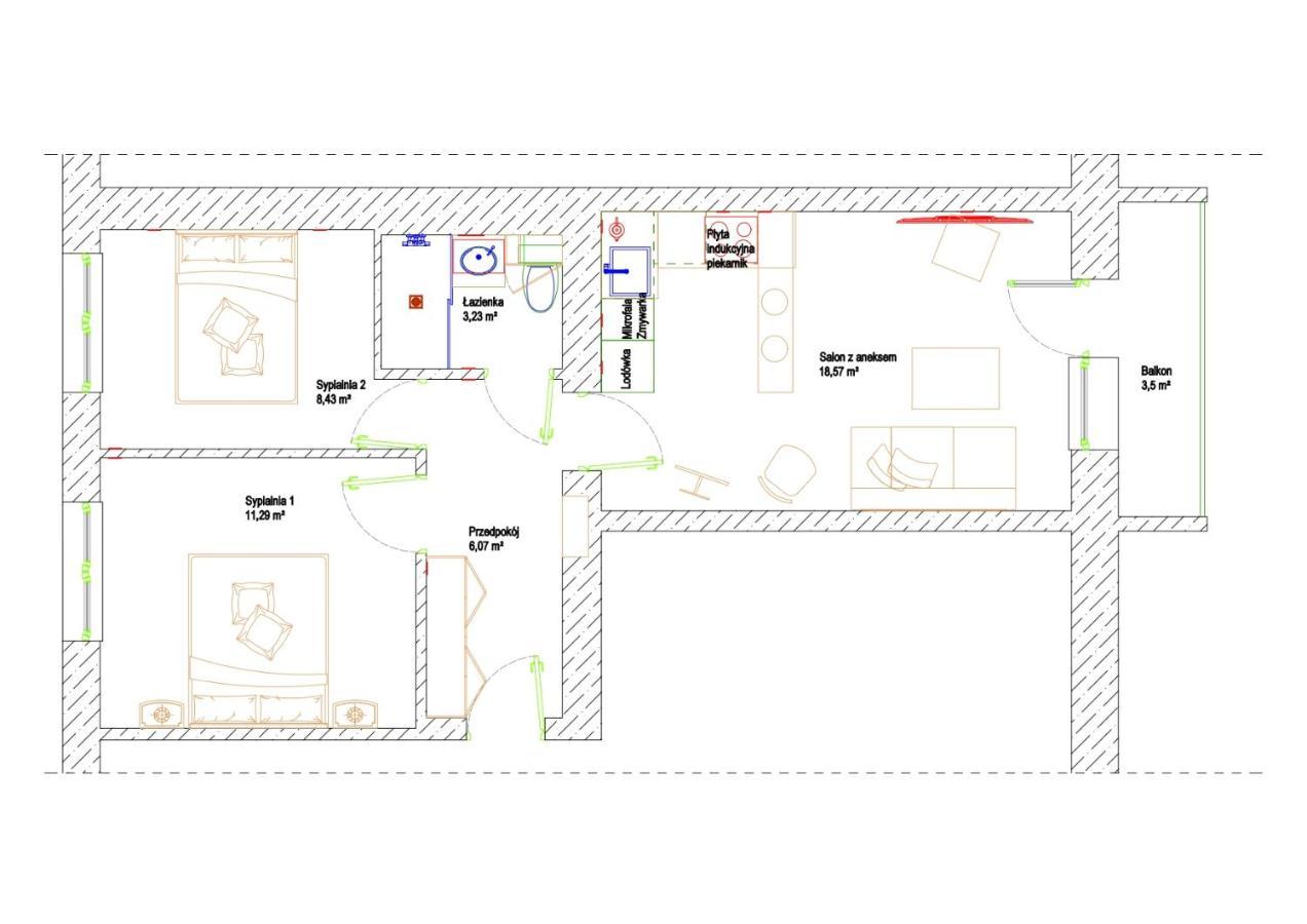 Apartament 3 Pokoje Balkon 50M2 Wyposazone Parking Apartment Wroclaw Exterior photo
